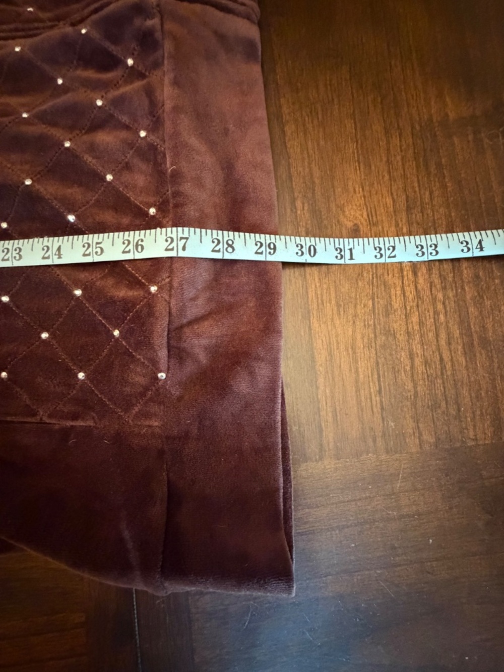 Quacker Factory Brown Velour Quilted Rhinestone Zip Up Vest Sleeveless, Size 3X - Picture 12 of 13